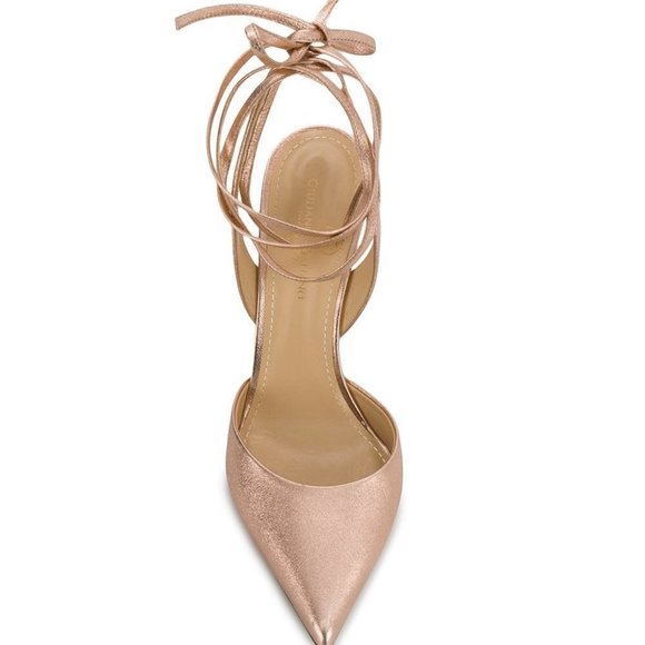 Giuliano Galiano NWOT!! Naomi Slingback Rose Gold Stillettos Sz 6.5 - Picture 3 of 10